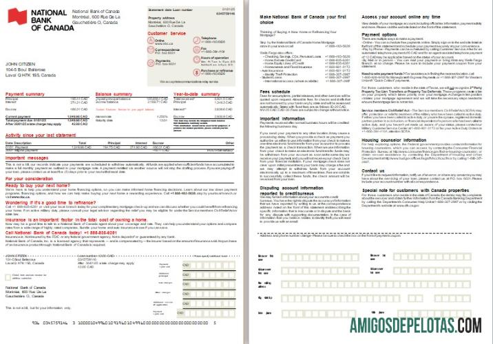 Kanada nasional bank of Kanada bank Hipotik laporan, 2 pages, 1 2 scr desain
