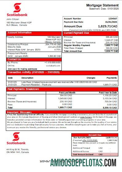 Kanada Scotiabank bank Hipotik laporan scr makering