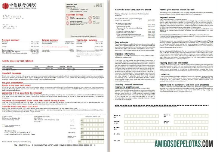 Tiongkok Citic bank Corp bank Hipotik laporan, 2 pages, 1 2 scr desain