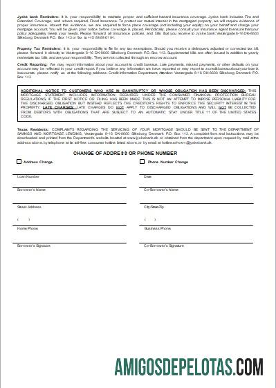 Denmark Jyske bank Hipotik laporan, 3 pages, 3 scr sampel