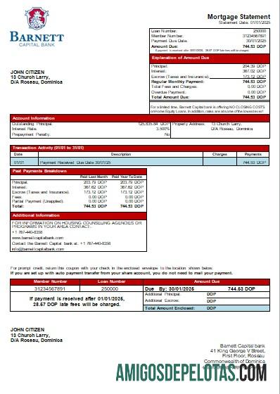 Dominika Barnett Capital bank Hipotik laporan scr templat