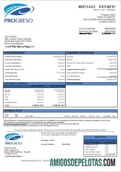 Republik Dominika Progreso bank Hipotik laporan scr pratinjau