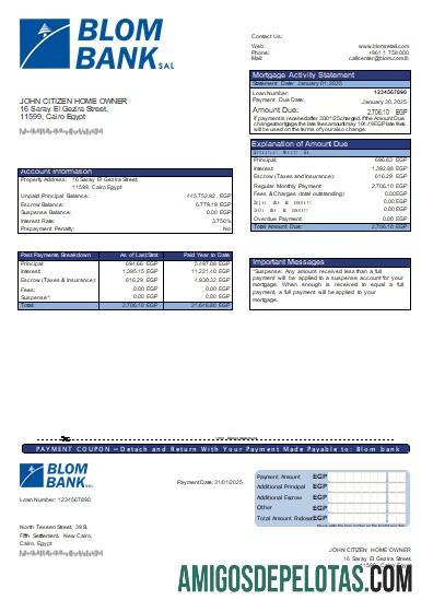 Mesir Blom bank of Mesir bank Hipotik laporan scr templat
