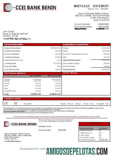 Guinea Khatulistiwa CCEI bank Benin bank Hipotik laporan scr pratinjau
