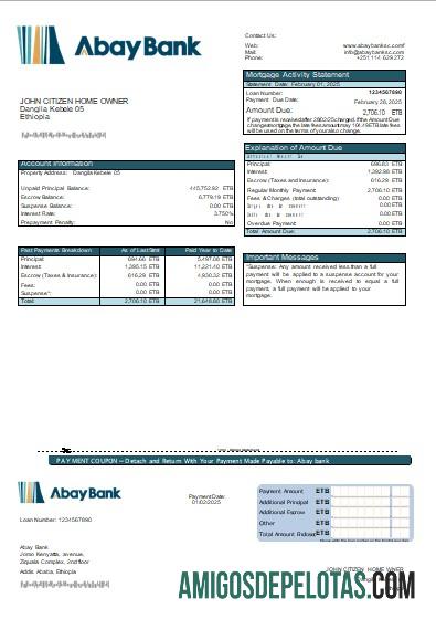 Etiopia Abay bank Hipotik laporan scr pratinjau