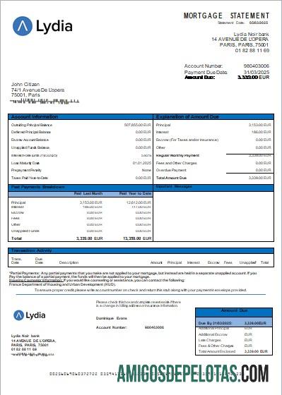 Prancis Lydia Noir bank Hipotik laporan scr sampel
