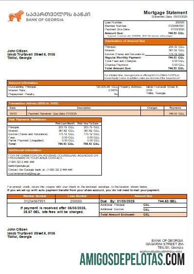Georgia bank of Georgia bank Hipotik laporan scr pratinjau