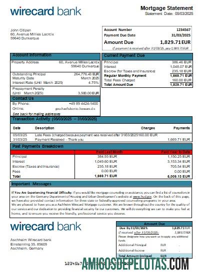 Jerman Aschheim Wirecard bank Hipotik laporan scr desain