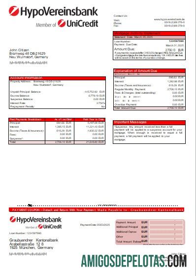 Jerman HypoVereinsbank bank Hipotik laporan scr desain