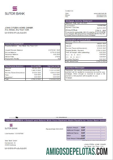 Jerman Sutor bank Hipotik laporan scr sampel