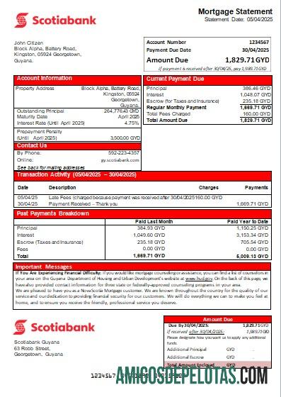 Guyana bank of Nova Scotia bank Hipotik laporan scr templat