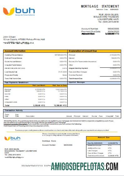 Haiti BUH bank Hipotik laporan scr pratinjau