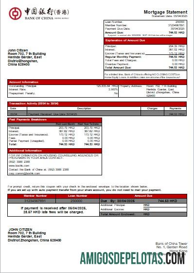 Hong Kong bank of Tiongkok bank Hipotik laporan scr pratinjau