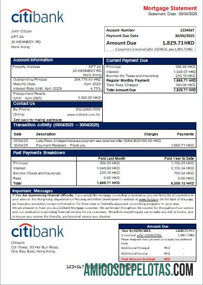 Hong Kong Citibank bank Hipotik laporan scr pratinjau