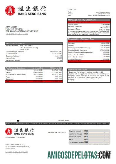 Hong Kong Hang Seng bank Hipotik laporan scr makering