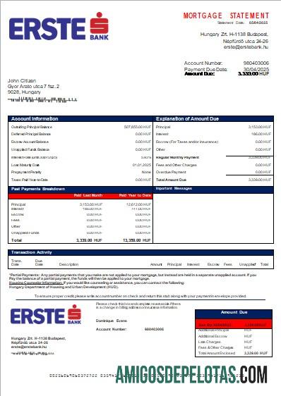 Hungaria Erste bank Hipotik laporan scr makering