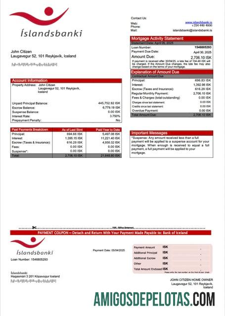 Berkualitas Islandia bank of Islandia (I╠üslandsbanki) Hipotik laporan Word and PDF templat
