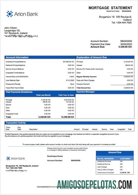 Premium Islandia┬áArion bank Hipotik laporan Word and PDF templat