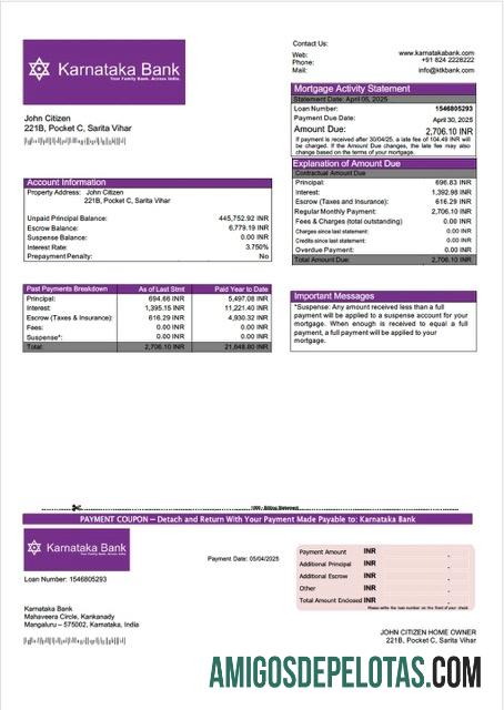 Premium India Karnataka bank Hipotik laporan Word and PDF templat