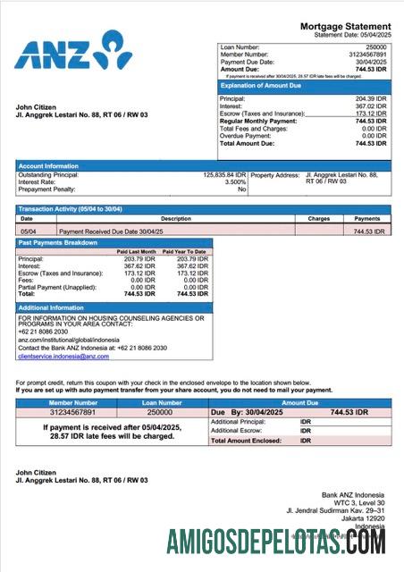 Berkualitas Indonesia bank ANZ Indonesia┬áHipotik laporan Word and PDF templat