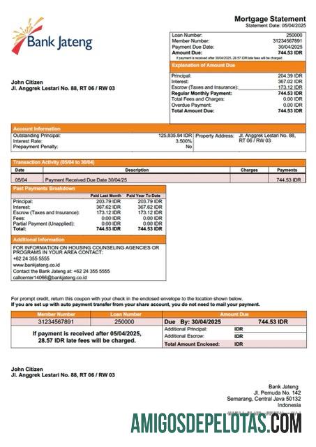 Dapat Diedit Indonesia bank Jateng Hipotik laporan Word and PDF templat