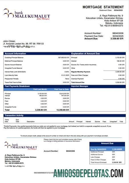 Premium Indonesia bank Maluku Malut┬áHipotik laporan Word and PDF templat