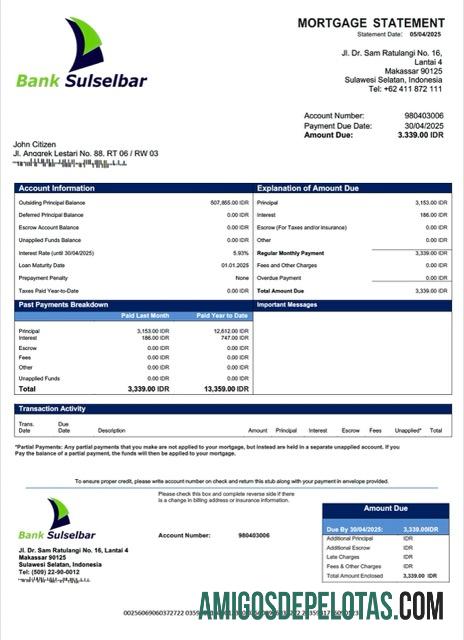 Dapat Diedit Indonesia bank Sulselbar┬áHipotik laporan Word and PDF templat
