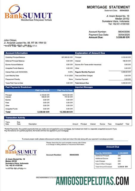 Berkualitas Indonesia bank Sumut┬áHipotik laporan Word and PDF templat