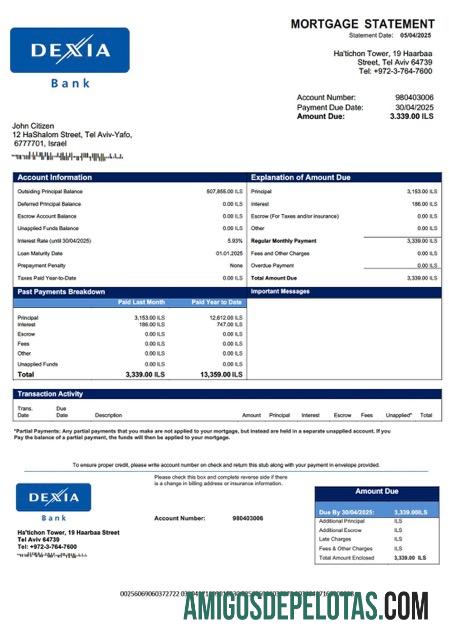 Dapat Diedit Israel Dexia bank Hipotik laporan Word and PDF templat