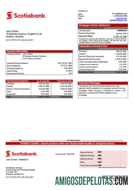Realistis Jamaika Scotiabank┬áHipotik laporan Word and PDF templat