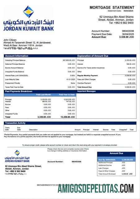Berkualitas Yordania Kuwait bank Hipotik laporan Word and PDF templat