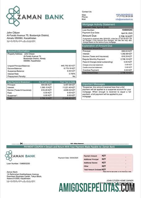 Berkualitas Kazakhstan Zaman bank┬áHipotik laporan Word and PDF templat