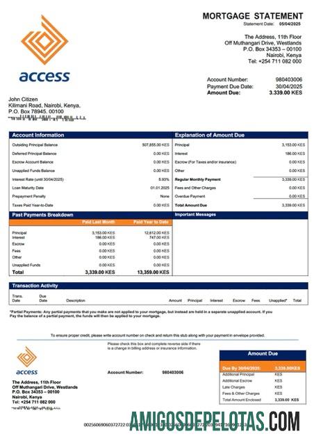 Dapat Diedit Kenya Access bank Hipotik laporan Word and PDF templat