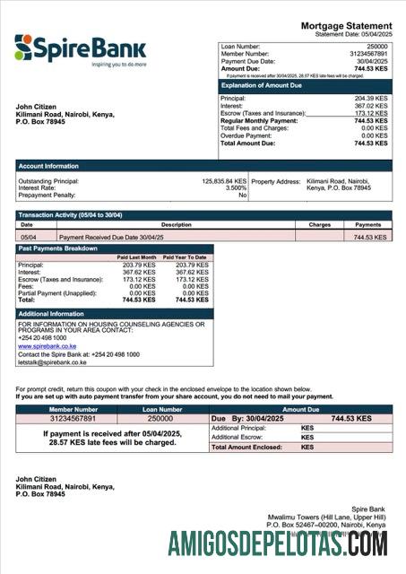 Realistis Kenya Spire bank Hipotik laporan Word and PDF templat
