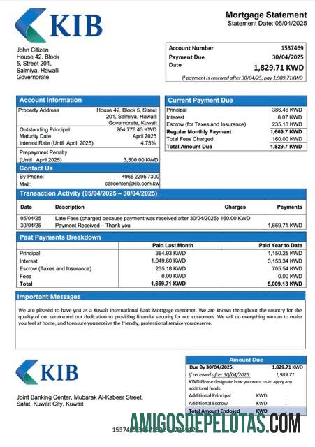 Premium Kuwait International bank Hipotik laporan Word and PDF templat