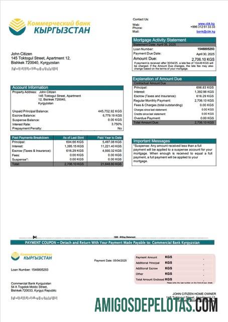 Realistis Kirgizstan komersial┬ábank Kirgizstan Hipotik laporan Word and PDF templat