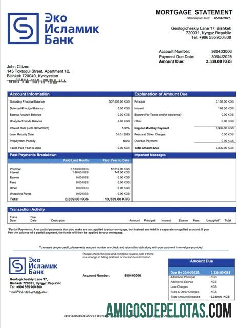 Profesional Kirgizstan EcoIslamicBank┬áHipotik laporan Word and PDF templat