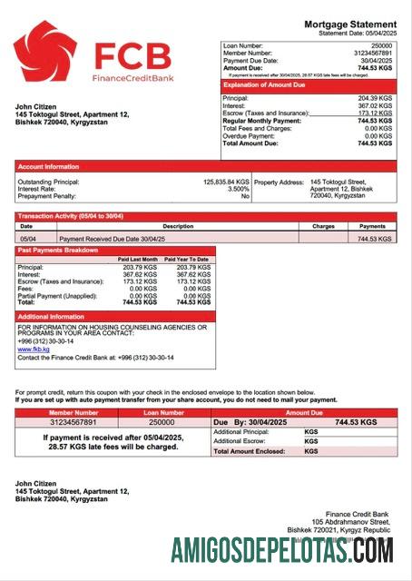 Berkualitas Kirgizstan Keuangan Kredit bank┬áHipotik laporan Word and PDF templat