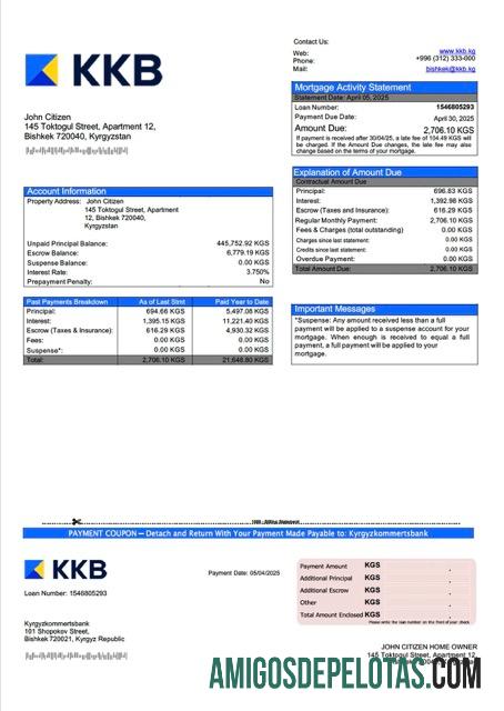 Dapat Diedit Kirgizstan Kyrgyzkommertsbank┬áHipotik laporan Word and PDF templat