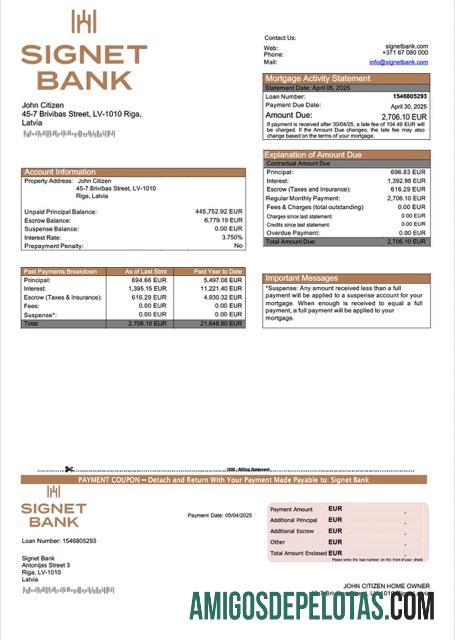 Profesional Latvia Signet bank┬áHipotik laporan Word and PDF templat