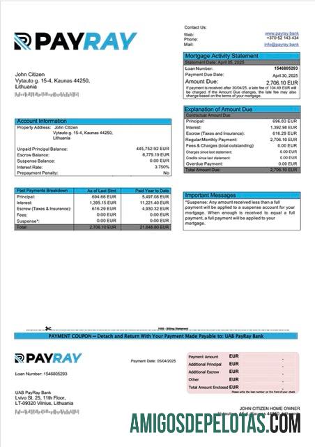 Berkualitas Lituania UAB PayRay bank Hipotik laporan Word and PDF templat