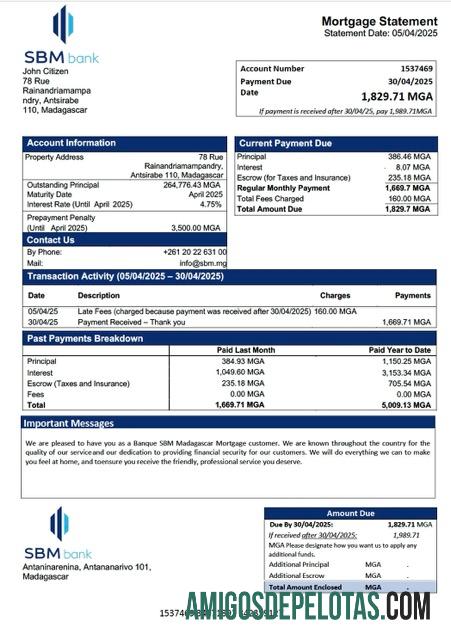 Premium Madagaskar Banque SBM Madagaskar Hipotik laporan Word and PDF templat