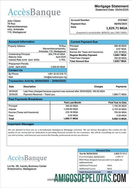Premium Madagaskar┬áAcce╠ÇsBanque Madagaskar Hipotik laporan Word and PDF templat