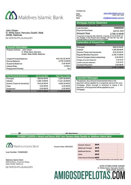 Premium Maladewa Islamic bank Hipotik laporan Word and PDF templat