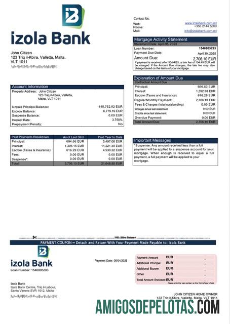 Dapat Diedit Malta Izola bank Hipotik laporan Word and PDF templat