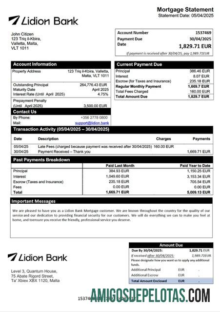 Dapat Diedit Malta Lidion bank Hipotik laporan Word and PDF templat