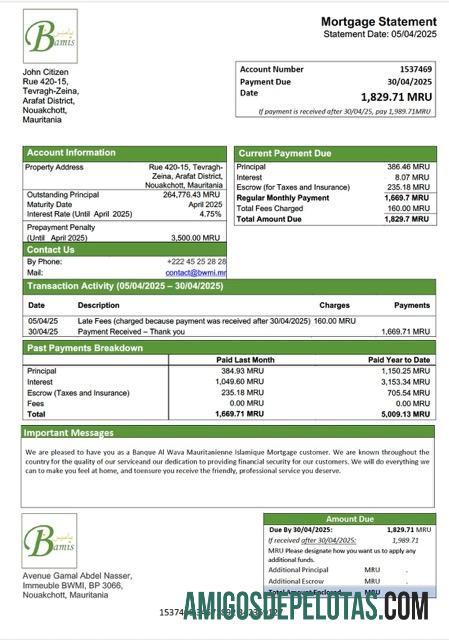 Dapat Diedit Mauritania Banque Al Wava Mauritanienne Islamique Hipotik laporan Word and PDF templat