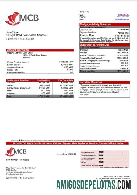 Profesional Mauritius komersial bank Limited Hipotik laporan Word and PDF templat