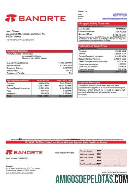 Premium Meksiko Banorte Hipotik laporan Word and PDF templat