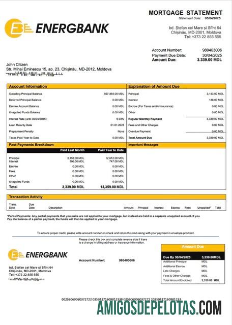 Premium Moldova Energbank Hipotik laporan Word and PDF templat